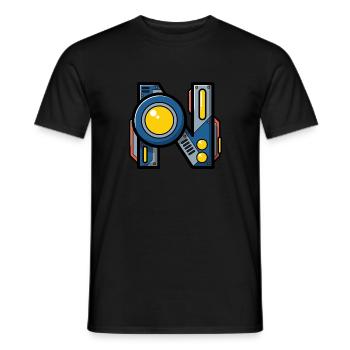 Buchstabe N Geschenk Name Roboter Technik nerd - Männer T-Shirt - Schwarz - Vorne - AI Model Male 178 light (178cm)