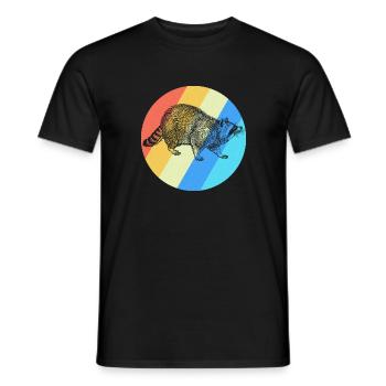 Raccoon Gift Racoon Little Bear Forest Cute - Men's T-Shirt - black - Front - AI Model Male 178 light (178cm)