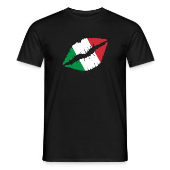 Idée cadeau cadeau drapeau drapeau Italie - T-shirt homme - noir - Devant - AI Model Male 178 light (178cm)