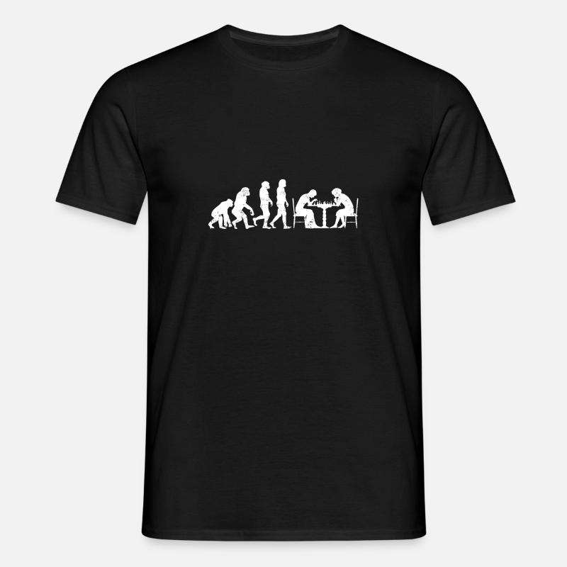 Joueurs d'Échecs Évolution - T-shirt Homme - noir