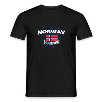 Flag Forever Norway Norway - Men's T-Shirt - black - Front - AI Model Male 178 light (178cm)