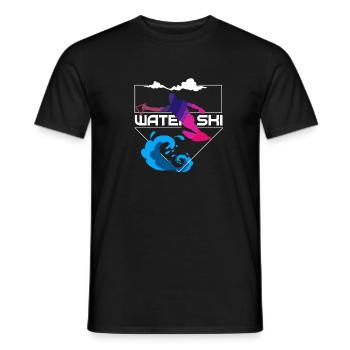 Wascherschi Waterski - Men's T-Shirt - black - Front - AI Model Male 178 light (178cm)