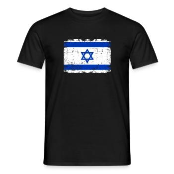 Israël - T-shirt homme - noir - Devant - AI Model Male 178 light (178cm)