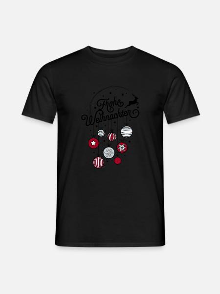 Frohe Weihnachten Ugly Christmas Sweater Geschenk - Männer T-Shirt - Schwarz
