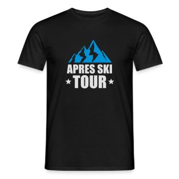 Apres SKi - Snowboarding - Ski fahren - Männer T-Shirt - Schwarz - Vorne - AI Model Male 178 light (178cm)