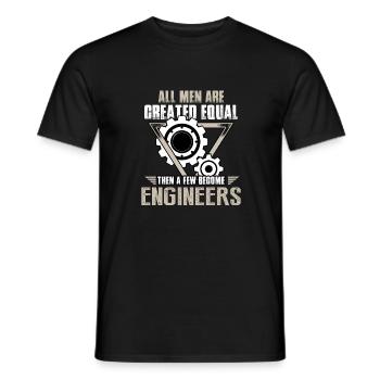 Ingenieur - Männer T-Shirt - Schwarz - Vorne - AI Model Male 178 light (178cm)