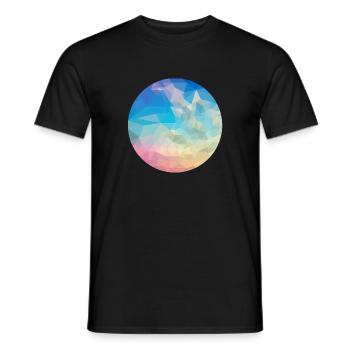 abstract - Men's T-Shirt - black - Front - AI Model Male 178 light (178cm)