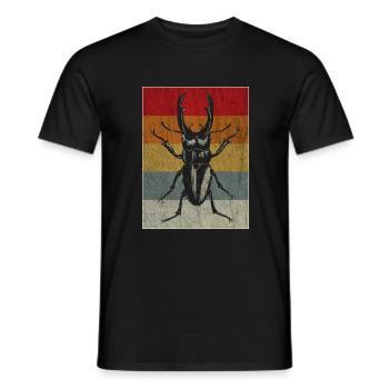 Insekt Kaefer Retro Geschenk Geschenkidee - Männer T-Shirt - Schwarz - Vorne - AI Model Male 178 light (178cm)