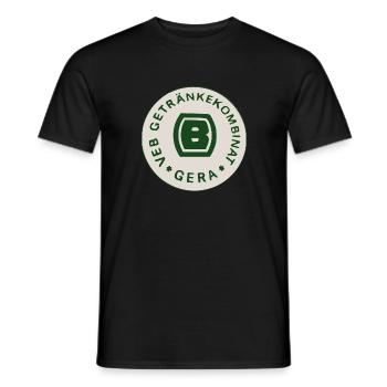 VEB Getraenkekombinat Gera - Men's T-Shirt - black - Front - AI Model Male 178 light (178cm)
