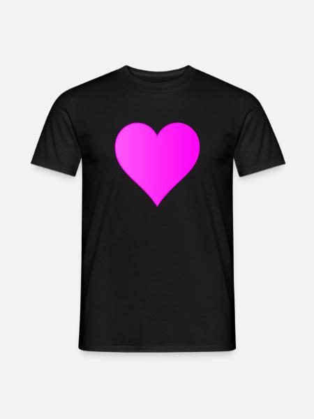 Pink Heart - pinkes Herz - Men's T-Shirt - black
