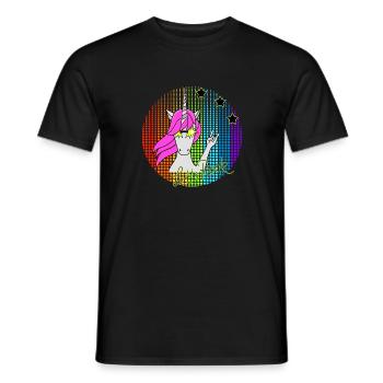 Let's rock unicorn - Men's T-Shirt - black - Front - AI Model Male 178 light (178cm)