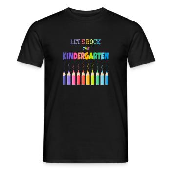 Éducatrice maternelle kindergarten - T-shirt homme - noir - Devant - AI Model Male 178 light (178cm)