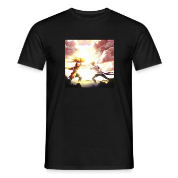 Anime-Gipfel: Der Kampf um die Bestimmung - Männer T-Shirt - Schwarz - Vorne - AI Model Male 178 light (178cm)