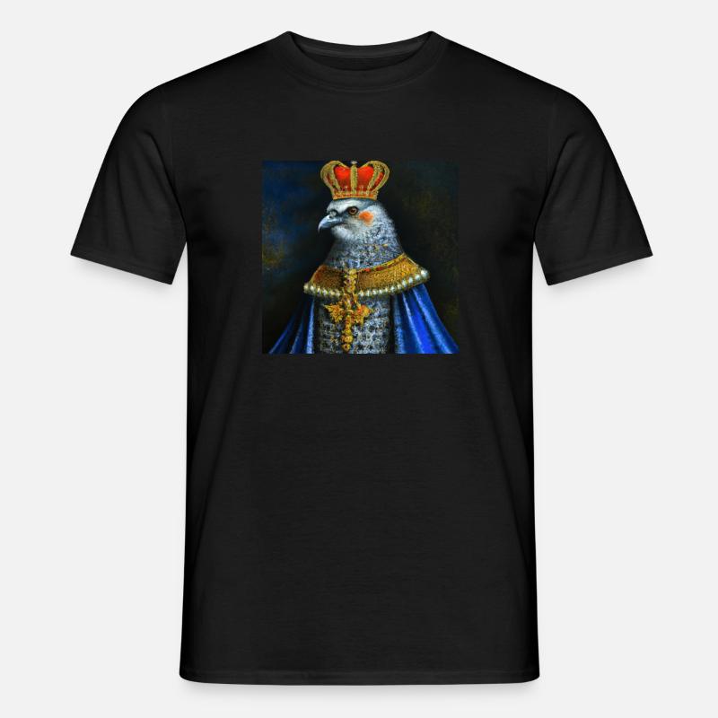 Adler in der Krone - Männer T-Shirt - Schwarz
