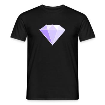 Edelsteine: Diamant Zeichnung. Juwel Symbol. - Männer T-Shirt - Schwarz - Vorne - AI Model Male 178 light (178cm)