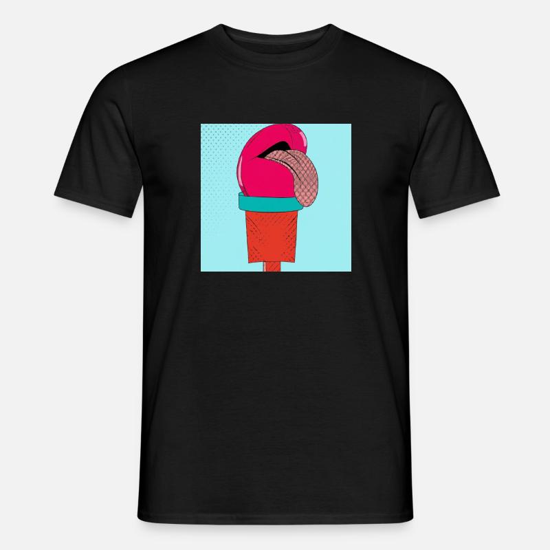 Die Eis-Zunge - Männer T-Shirt - Schwarz