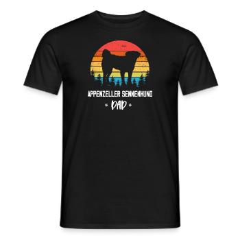 Appenzeller Sennenhund - Männer T-Shirt - Schwarz - Vorne - AI Model Male 178 light (178cm)
