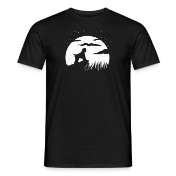 Terrier russe noir - T-shirt homme - noir - Devant - AI Model Male 178 light (178cm)