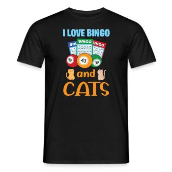 Jeu de cartes de bingo Grand-mère Joueur de bingo Cartes de bingo - T-shirt homme - noir - Devant - AI Model Male 178 light (178cm)