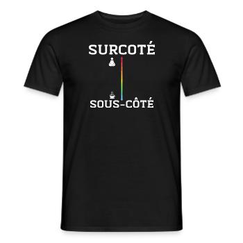 Caféine vs. Méditation - T-shirt homme - noir - Devant - AI Model Male 178 light (178cm)