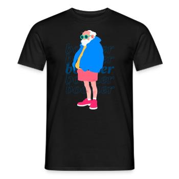 Boomer Chic au Style intemporel - T-shirt homme - noir - Devant - AI Model Male 178 light (178cm)