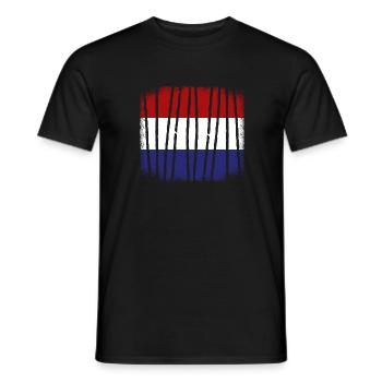 Pays-Bas Drapeau Hollande Drapeau néerlandais - T-shirt homme - noir - Devant - AI Model Male 178 light (178cm)