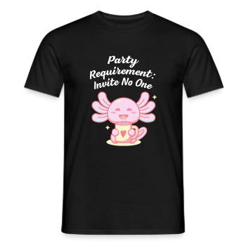 Parteianforderung laden niemanden ein. - Männer T-Shirt - Schwarz - Vorne - AI Model Male 178 light (178cm)