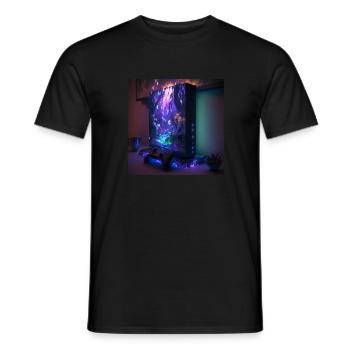 Console de jeu - Gaming - T-shirt homme - noir - Devant - AI Model Male 178 light (178cm)