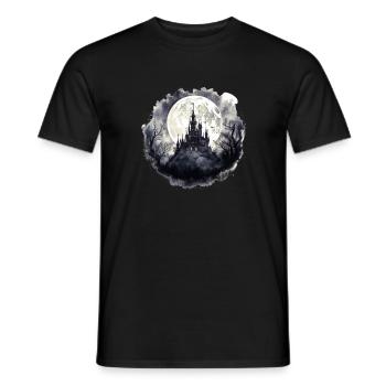 a full moon low at the horizo - Men's T-Shirt - black - Front - AI Model Male 178 light (178cm)