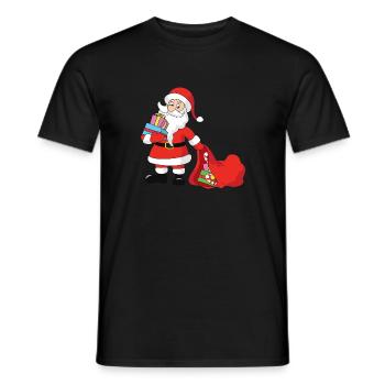 Noël Noël Père Noël Père Noël - T-shirt homme - noir - Devant - AI Model Male 178 light (178cm)