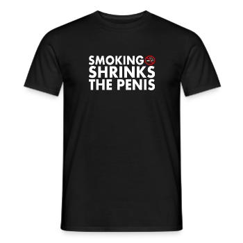 Smoking shrinks the penis - T-shirt homme - noir - Devant - AI Model Male 178 light (178cm)