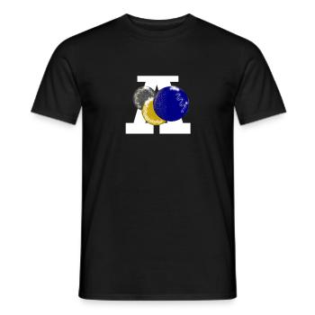 Kugel Kreis Design Glitzer Weihnachten Neujahr A - Männer T-Shirt - Schwarz - Vorne - AI Model Male 178 light (178cm)
