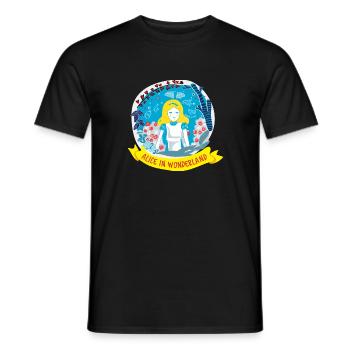 ALICE AU PAYS DES MERVEILLES - T-shirt homme - noir - Devant - AI Model Male 178 light (178cm)