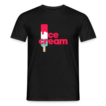 Ice Cream - Männer T-Shirt - Schwarz - Vorne - AI Model Male 178 light (178cm)