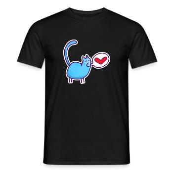 les chats aiment - T-shirt homme - noir - Devant - AI Model Male 178 light (178cm)