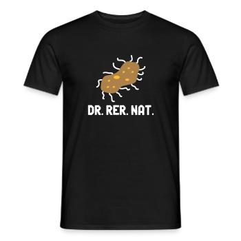 Bacterium Dr rer nat Doctorate Biologist Biology - Men's T-Shirt - black - Front - AI Model Male 178 light (178cm)