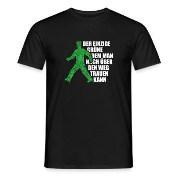 Der einzige Grüne dem man über den Weg trauen kann - Männer T-Shirt - Schwarz - Vorne - AI Model Male 178 light (178cm)