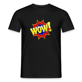 WOW - T-shirt homme - noir - Devant - AI Model Male 178 light (178cm)