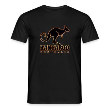 Kangaroo - AUSTRALIEN - Männer T-Shirt - Schwarz - Vorne - AI Model Male 178 light (178cm)