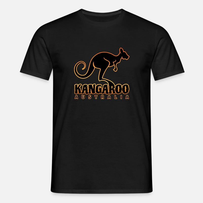 Kangaroo - AUSTRALIEN - Männer T-Shirt - Schwarz