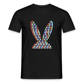Ostern | Osterhase | Ostereier | Bild in Bild - Männer T-Shirt - Schwarz - Vorne - AI Model Male 178 light (178cm)