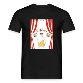 Drinken | Helau | Fasching | Lustig | Karneval - Männer T-Shirt - Schwarz - Vorne - AI Model Male 178 light (178cm)