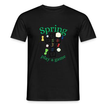 Frühling | Spring | Spiel | Spaß | Unterhaltung - Männer T-Shirt - Schwarz - Vorne - AI Model Male 178 light (178cm)