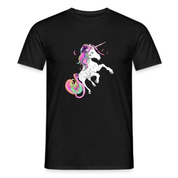 Licorne douce licorne - T-shirt homme - noir - Devant - AI Model Male 178 light (178cm)