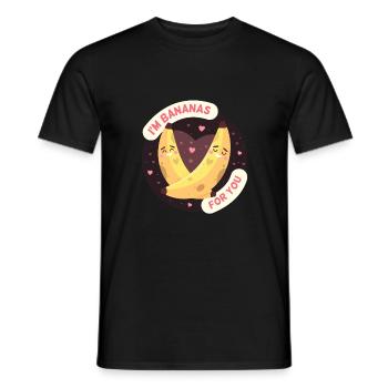 I'm bananas for you Perfect Couple Valentine's Day - Men's T-Shirt - black - Front - AI Model Male 178 light (178cm)