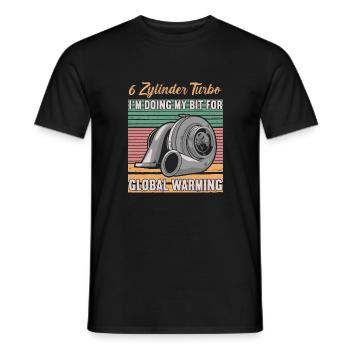 V6 Engine - V6t Diesel Power Auxiliary Heater V Engine - Men's T-Shirt - black - Front - AI Model Male 178 light (178cm)