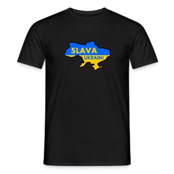 Slava ukraini - Men's T-Shirt - black - Front - AI Model Male 178 light (178cm)