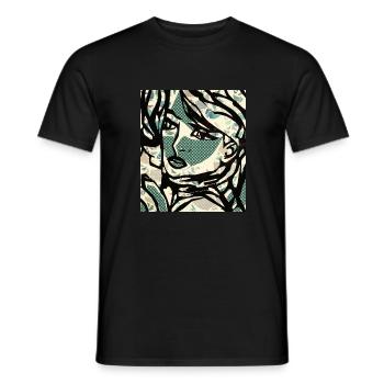 PopArt Women green - Männer T-Shirt - Schwarz - Vorne - AI Model Male 178 light (178cm)