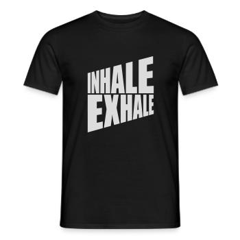 Inspirez expirez Yoga citation - T-shirt homme - noir - Devant - AI Model Male 178 light (178cm)