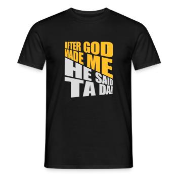 Après que Dieu m’ait fait - T-shirt homme - noir - Devant - AI Model Male 178 light (178cm)